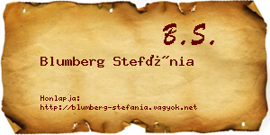 Blumberg Stefánia névjegykártya
